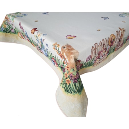 Obrus Wielkanocny 140X140 Cm Na Stół Ozdobny Dekoracyjny Zające
