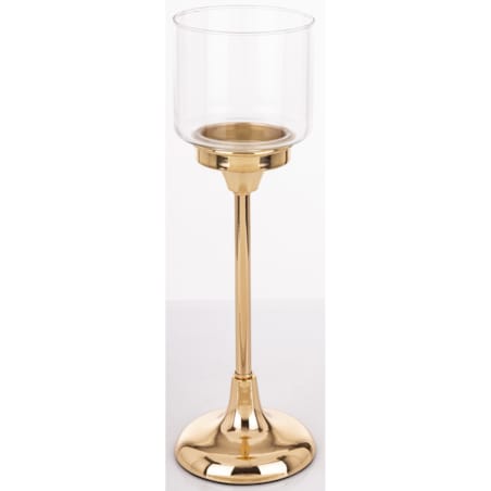 Świecznik złoty z kloszem 34x11 cm LAMBONG - III wysoki