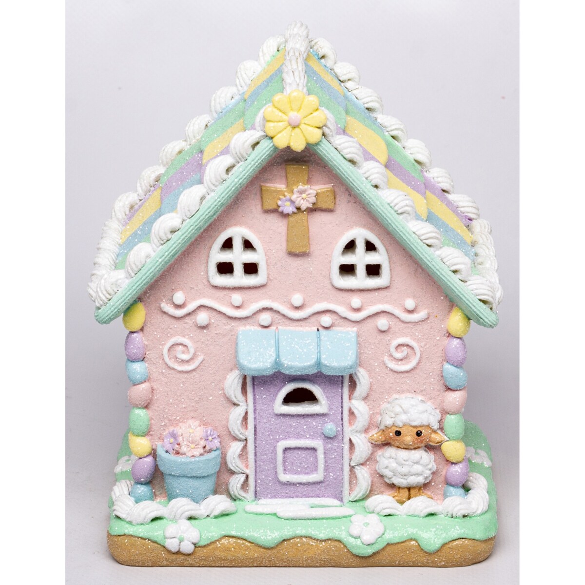 Dekoracja - wielkanocny domek LED 16x13x10 cm  PASQUA