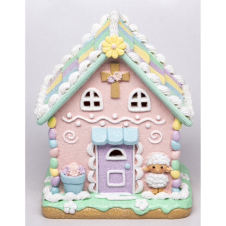 Dekoracja - wielkanocny domek LED 16x13x10 cm PASQUA