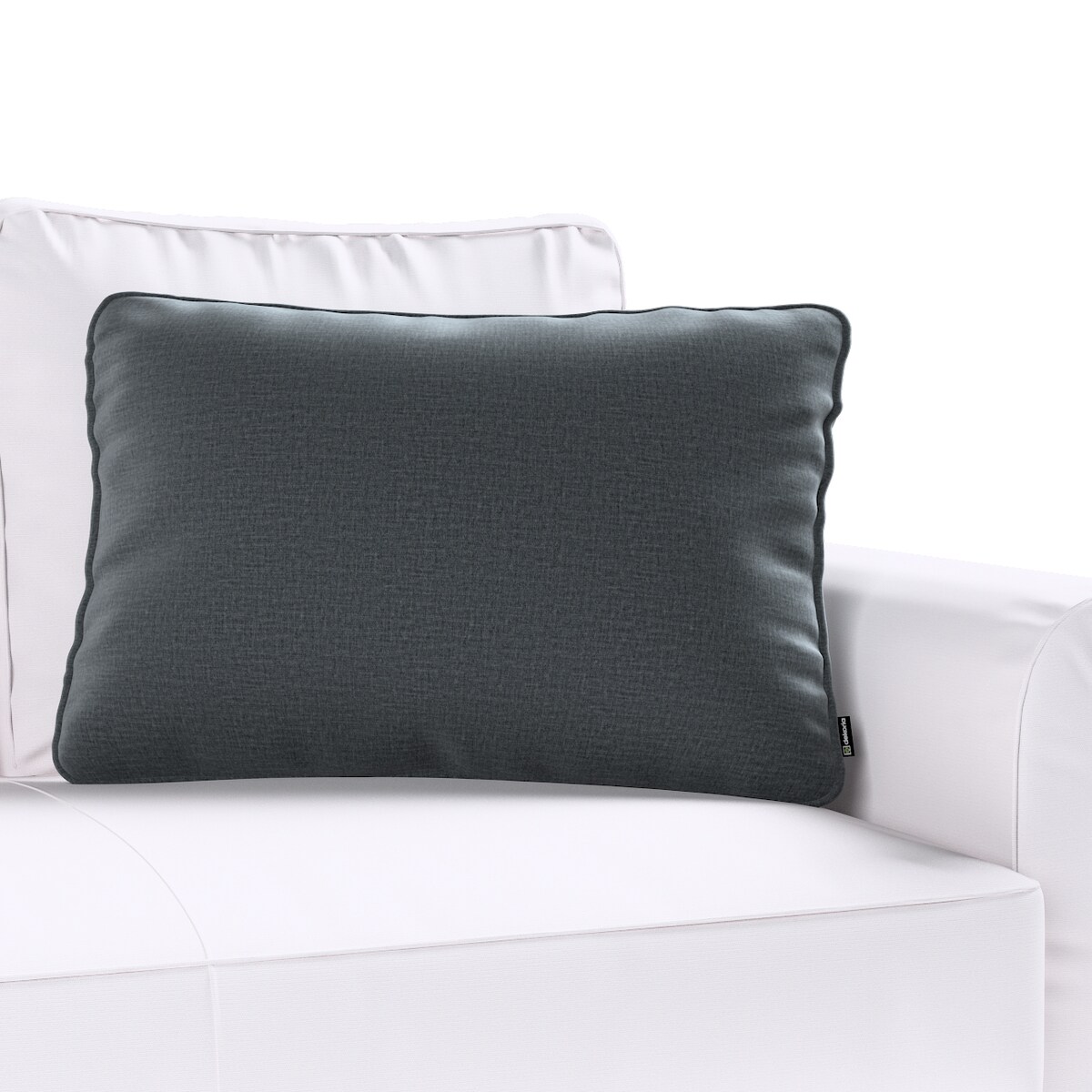 Poszewka Gabi na poduszkę prostokątna 60x40 grafitowy welwet