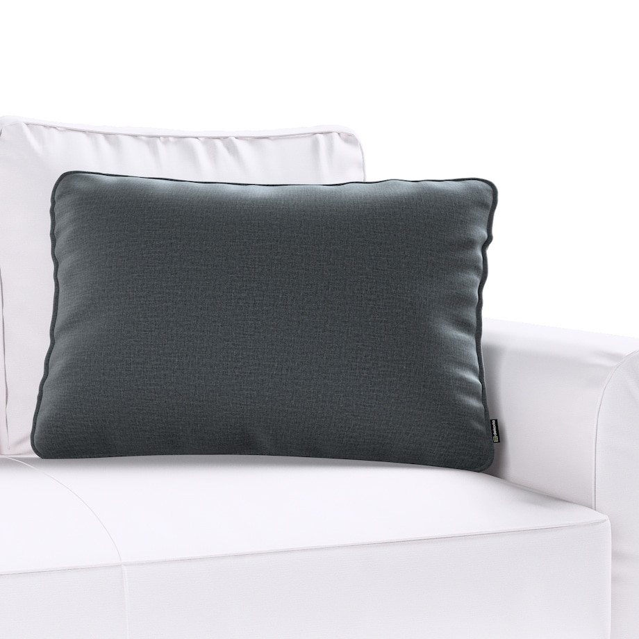 Poszewka Gabi na poduszkę prostokątna 60x40 grafitowy welwet