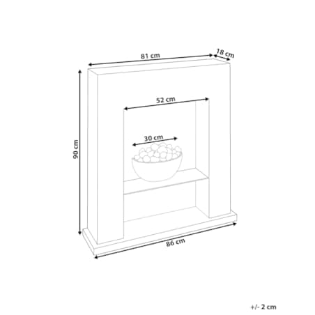 Kominek elektryczny z funkcją grzania DJURAB Czarny
