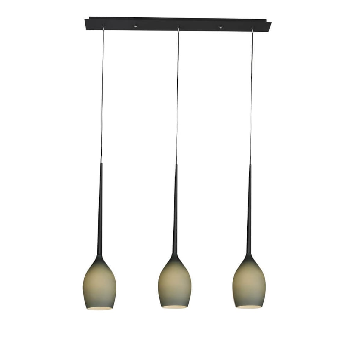 3-płomienna lampa wisząca Izza krople do pokoju zielona