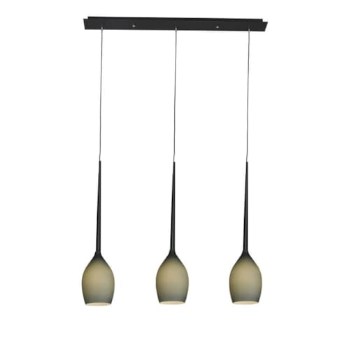 3-płomienna lampa wisząca Izza krople do pokoju zielona
