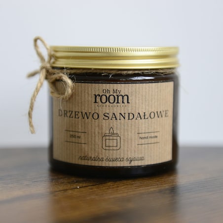 Świeczka Świeca Sojowa Dekoracyjna Drzewo Sandałowe 250 Ml