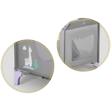 Łóżeczko turystyczne dla dziecka składane podróżne kojec Ricokids + materac + torba