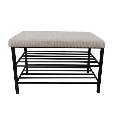 Stojak na buty z siedziskiem GAJA POSO-2 czarny/cappuccino