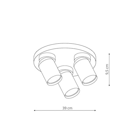 Plafon Light Prestige Pointa biały 3 x GU10 1 szt.
