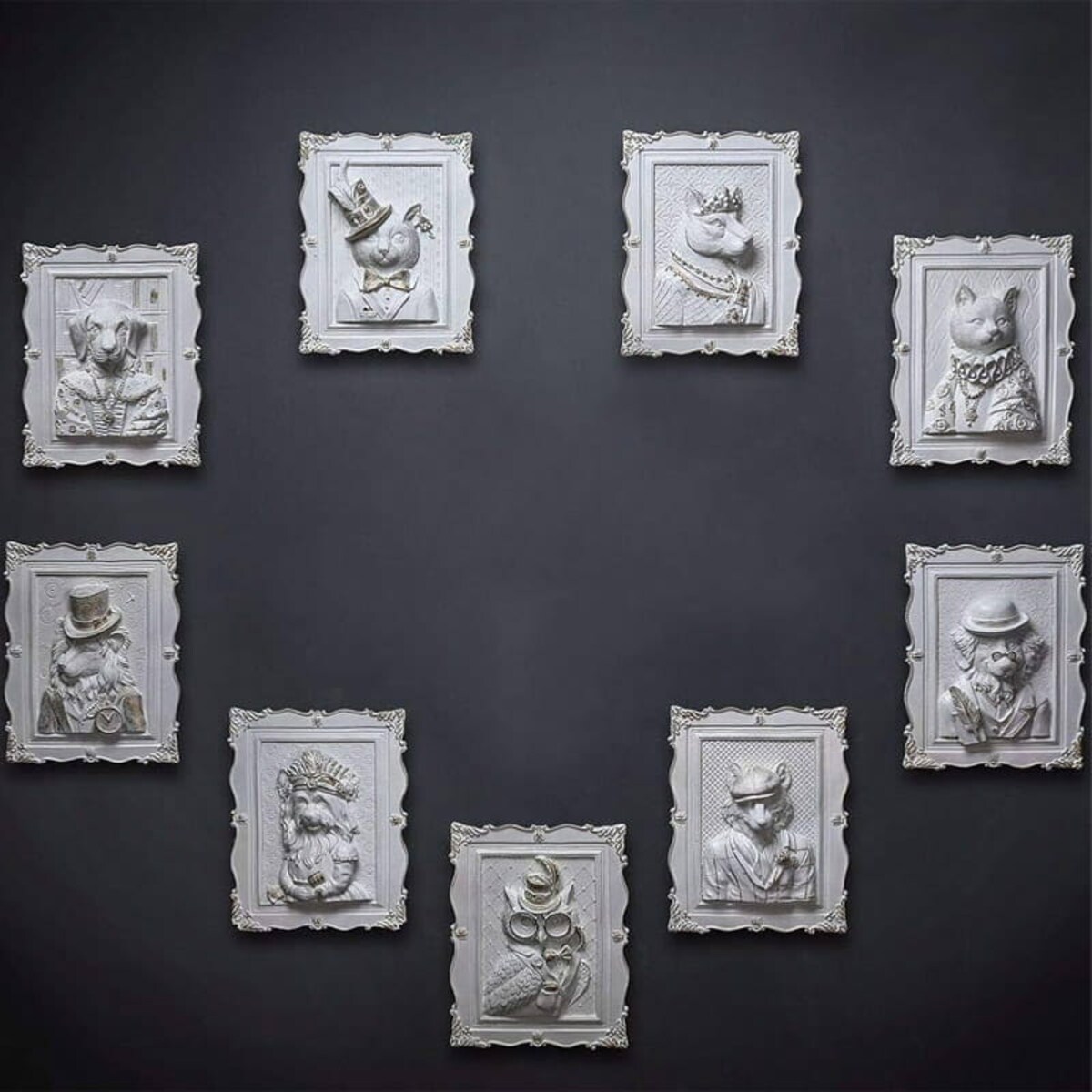 Malowanie 3D - Płaskorzeźba Pies dżentelmen