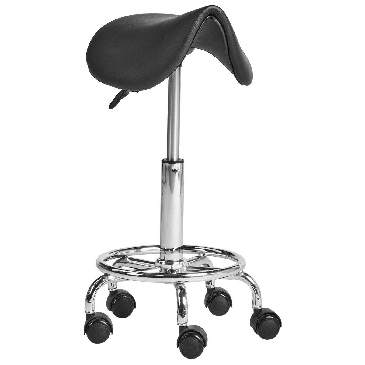 Taboret obrotowy DUMONT Ekoskóra Czarny