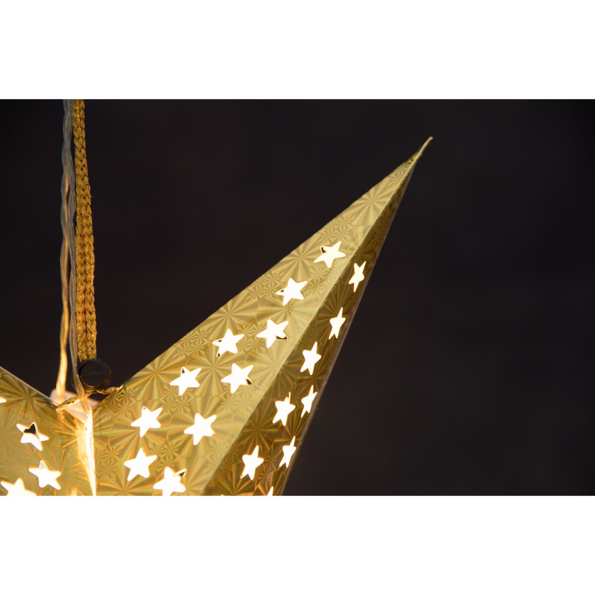 Gwiazda papierowa LED 43 cm, na baterie