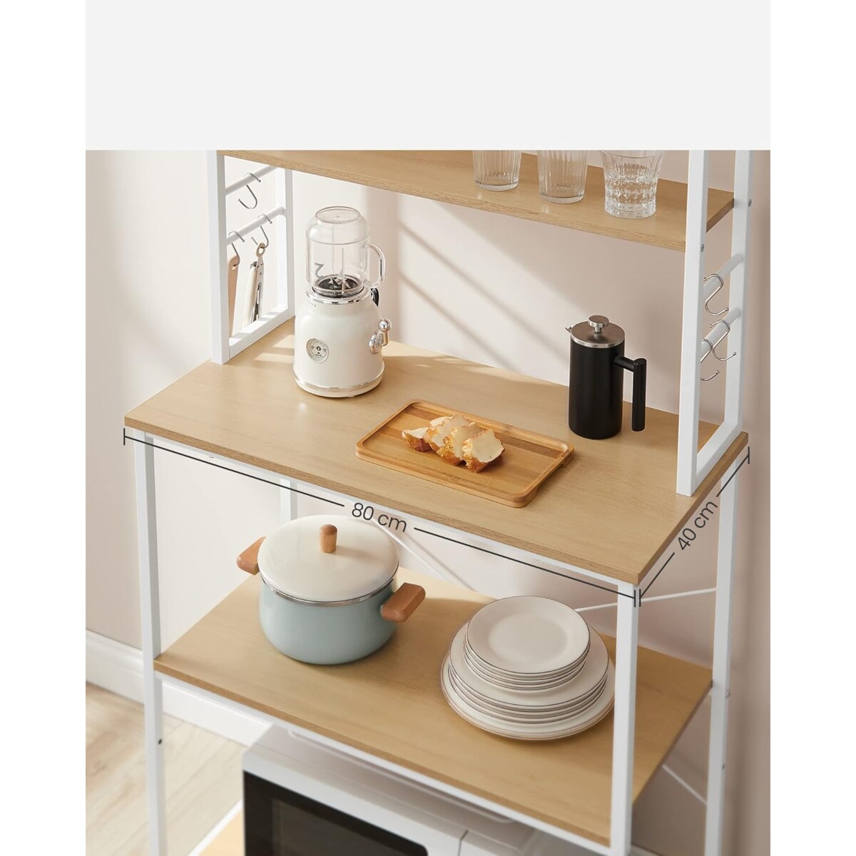 Szafka Kuchenna Wyspa z Półkami Nowoczesny Regał - Dąb