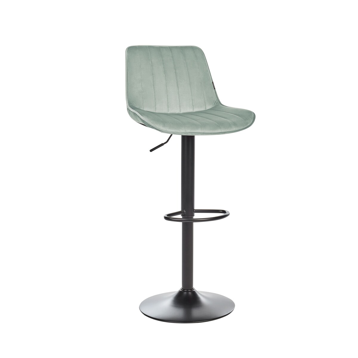 Zestaw 2 krzeseł barowych DUBROVNIK Welur Obrotowy Miętowy