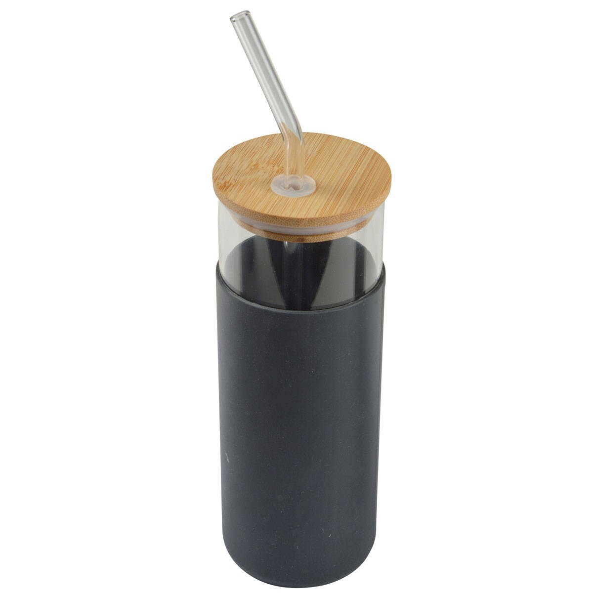 Szklany bidon z silikonową osłonką, 0,5l