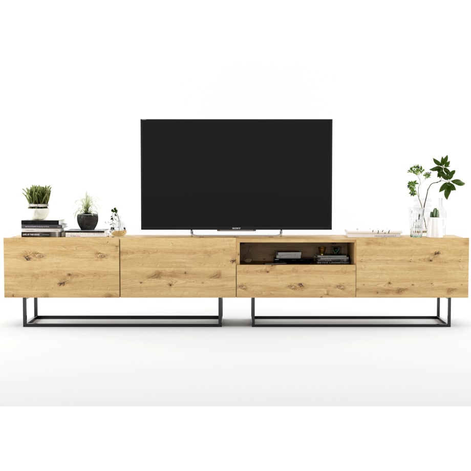 Szafka RTV Loft Dąb Artisan MAT Komoda RTV Loft Szuflada 240 cm