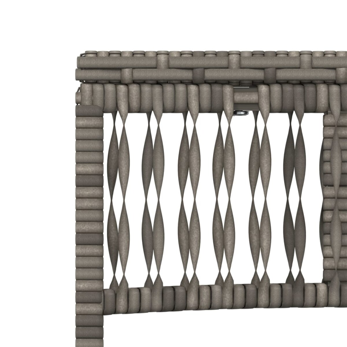 vidaXL Leżaki ze stolikiem, 2 szt., szare, polirattan