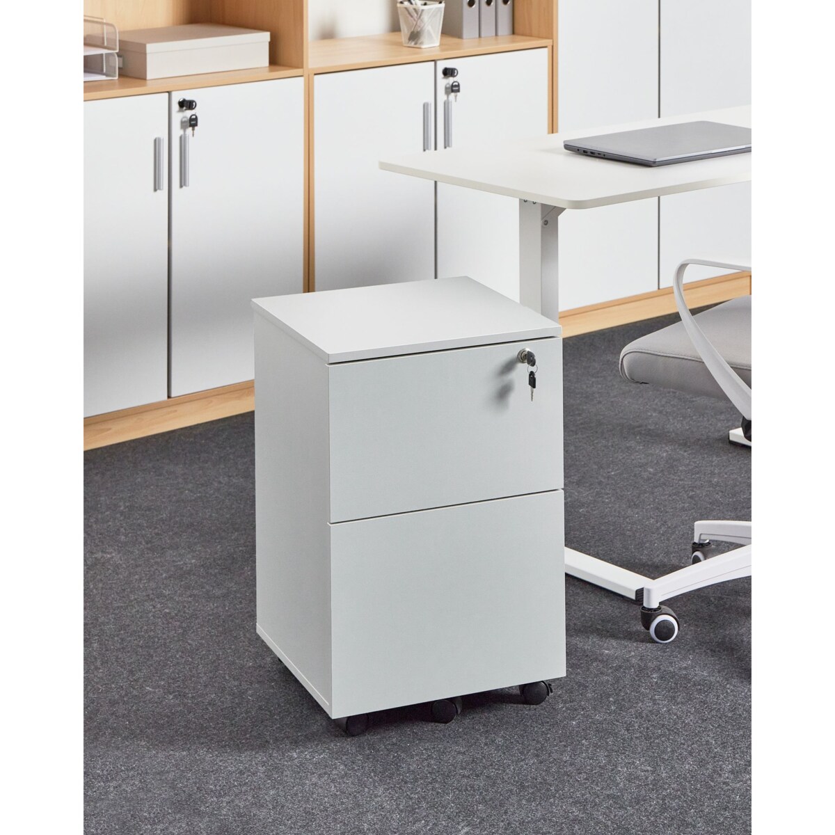 Szafka biurowa JOHNSON Jasnoszary