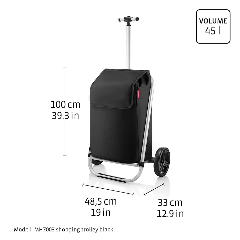 WózekSHOPPING TROLLEY, black