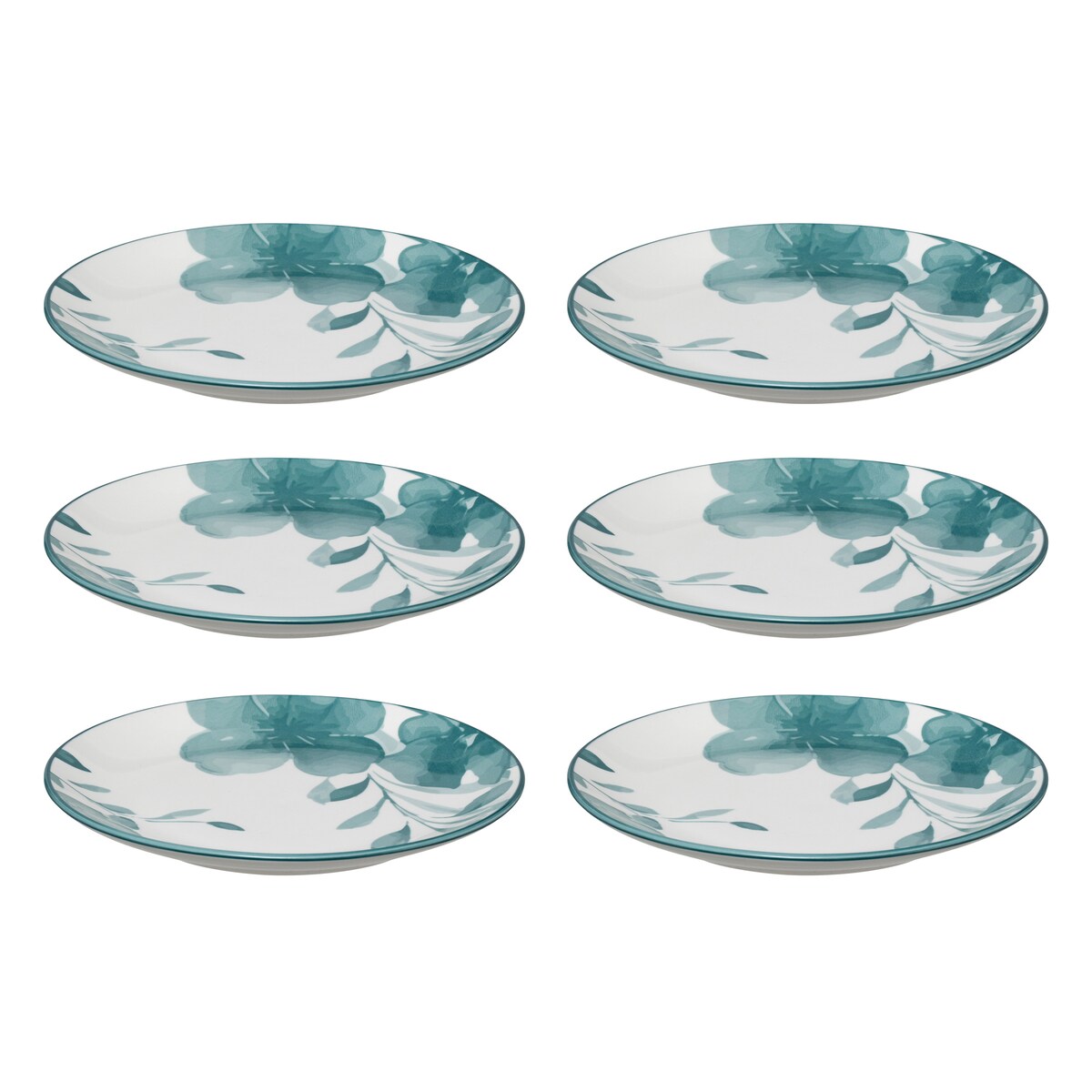 Talerze deserowe porcelanowe LILY, 6 sztuk x Ø 19 cm