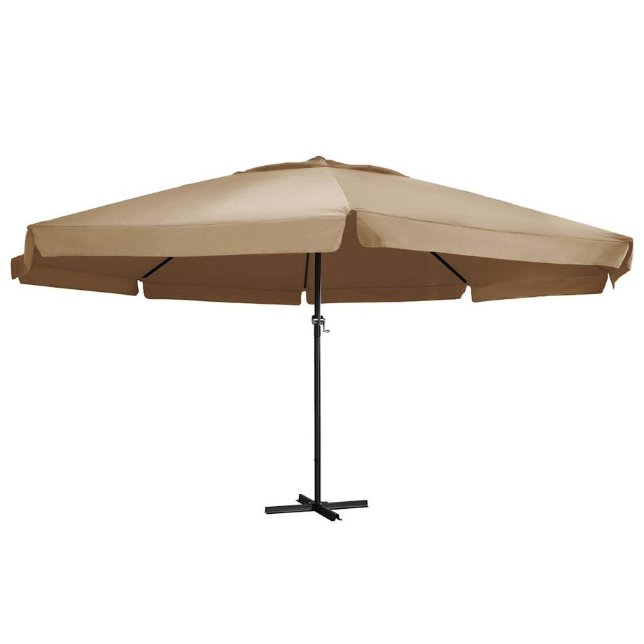 vidaXL Parasol ogrodowy na aluminiowym słupku, 600 cm, taupe