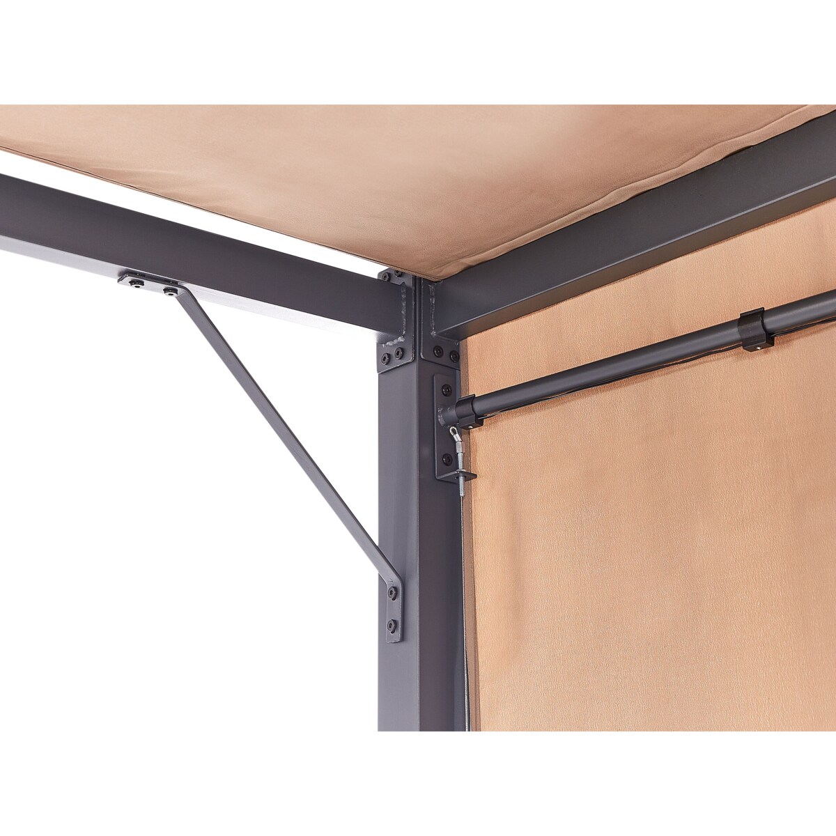 Pawilon ogrodowy LED 310 x 310 cm brązowy PARGA