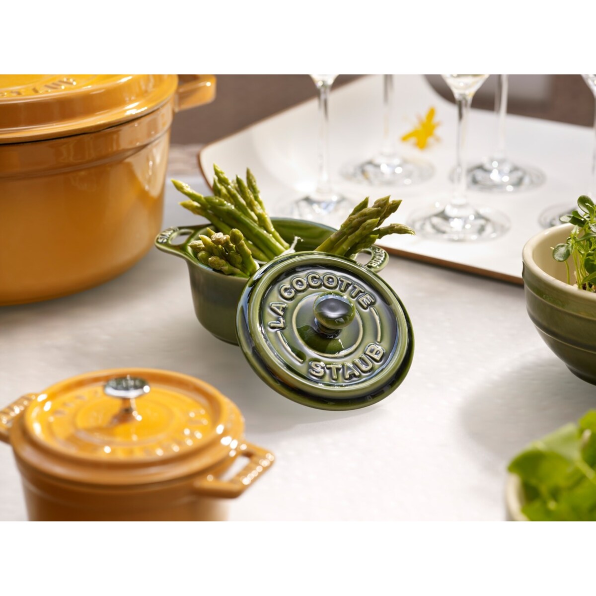 Staub Mini Cocotte Okrągły - 200 ml, Zielony