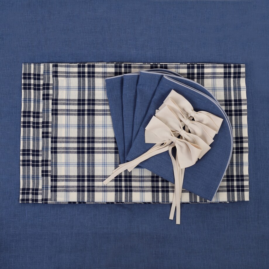 Podkładki Blue Plaid - 6 sztuk