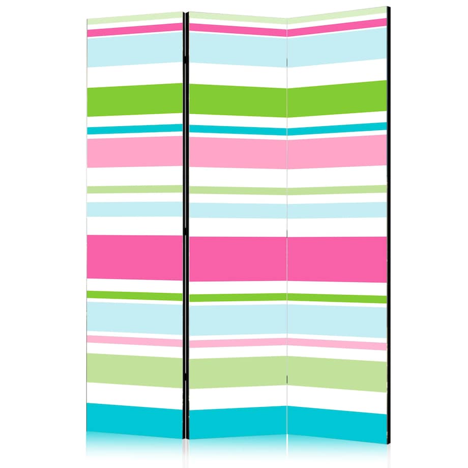 Parawan dwustronny Tła i desenie 135x172 cm 3-częściowy biały