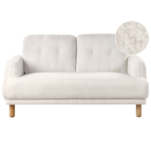 Sofa 2-osobowa boucle biała TUVE