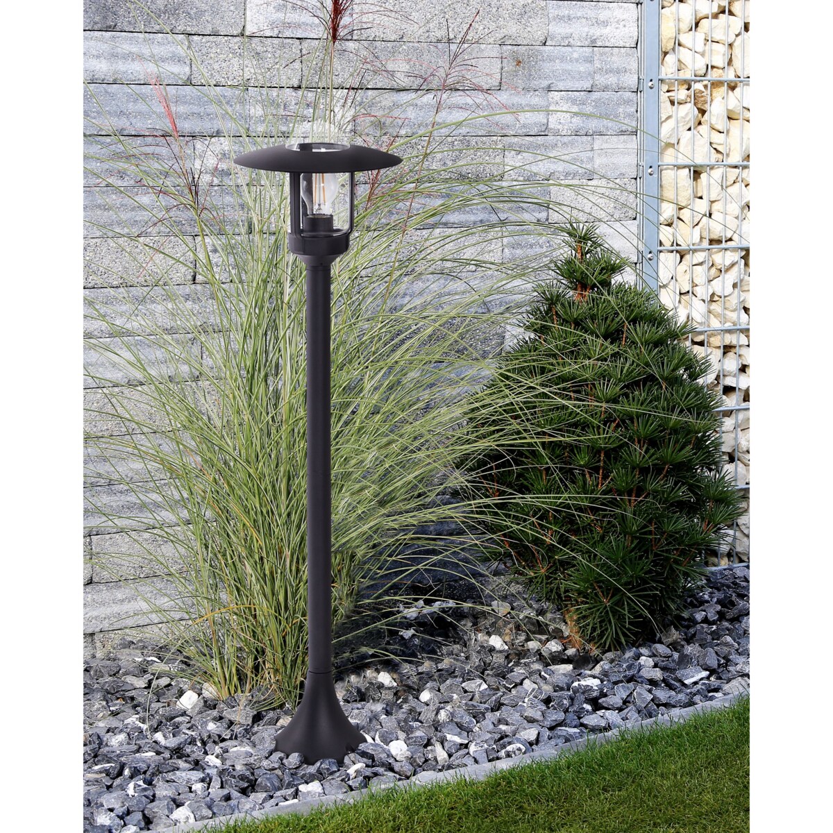 Stojąca lampa ogrodowa 98 cm czarna TIZU