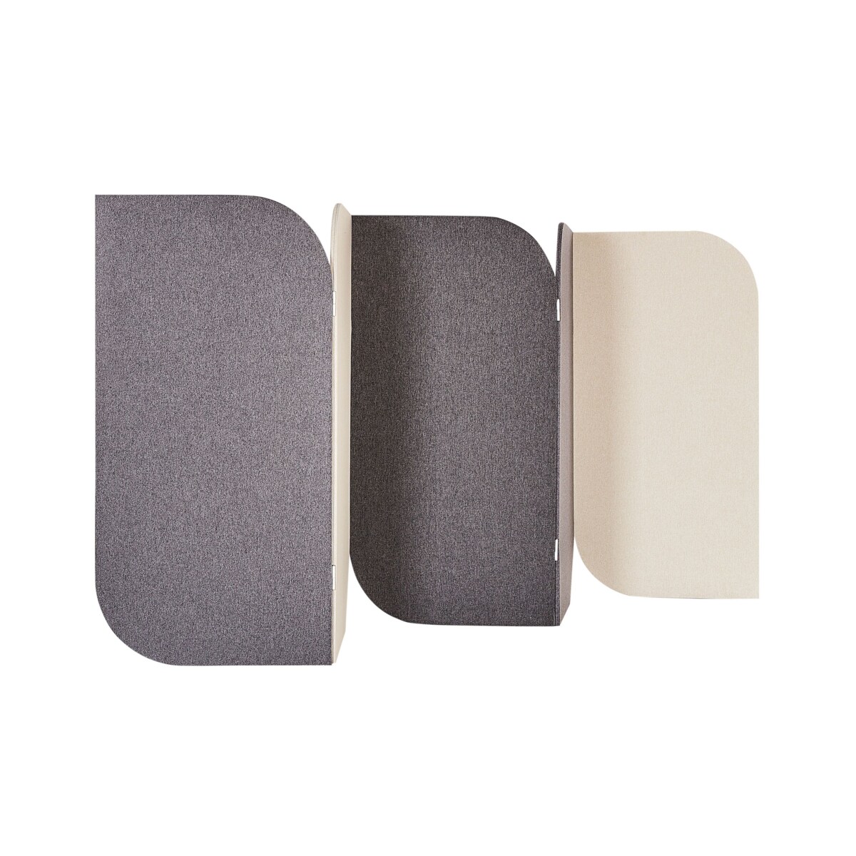 5-panelowa akustyczna ścianka działowa 400 x 160 cm szaro-beżowa SHADY