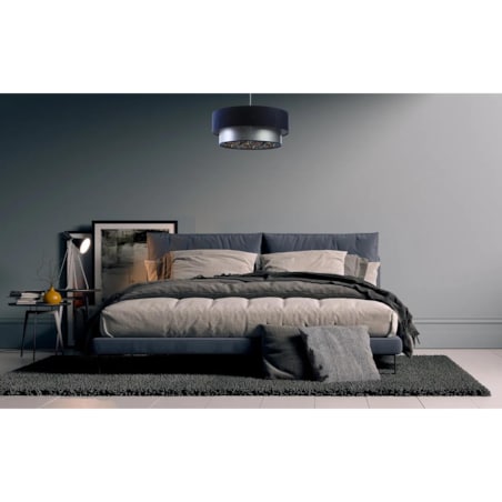 Lampa wisząca DOUBLE MIX 40 granatowa/srebrna