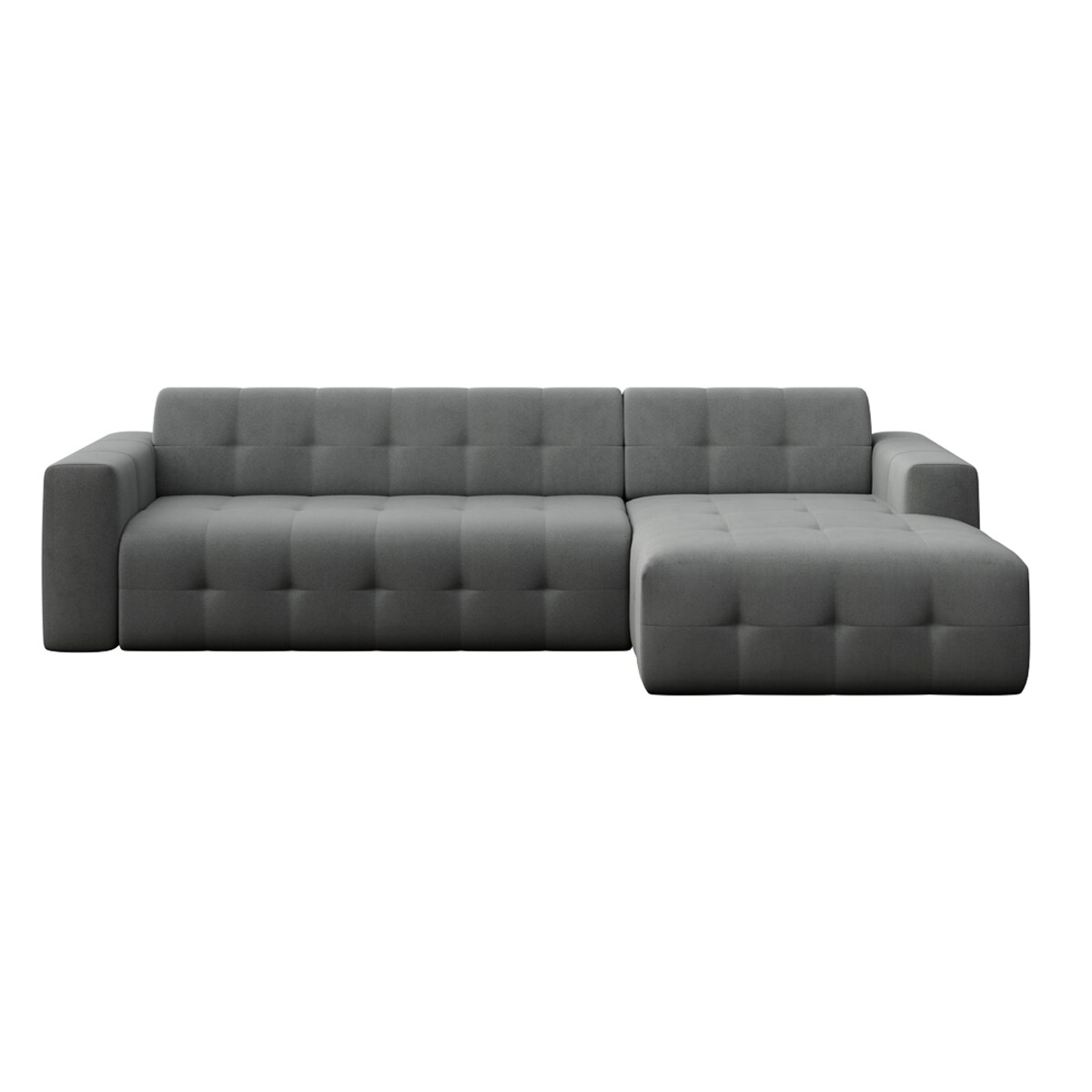 Sofa narożna prawa Tuil XL srebrnoszara