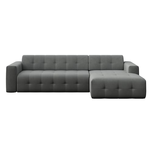 Sofa narożna prawa Tuil XL srebrnoszara