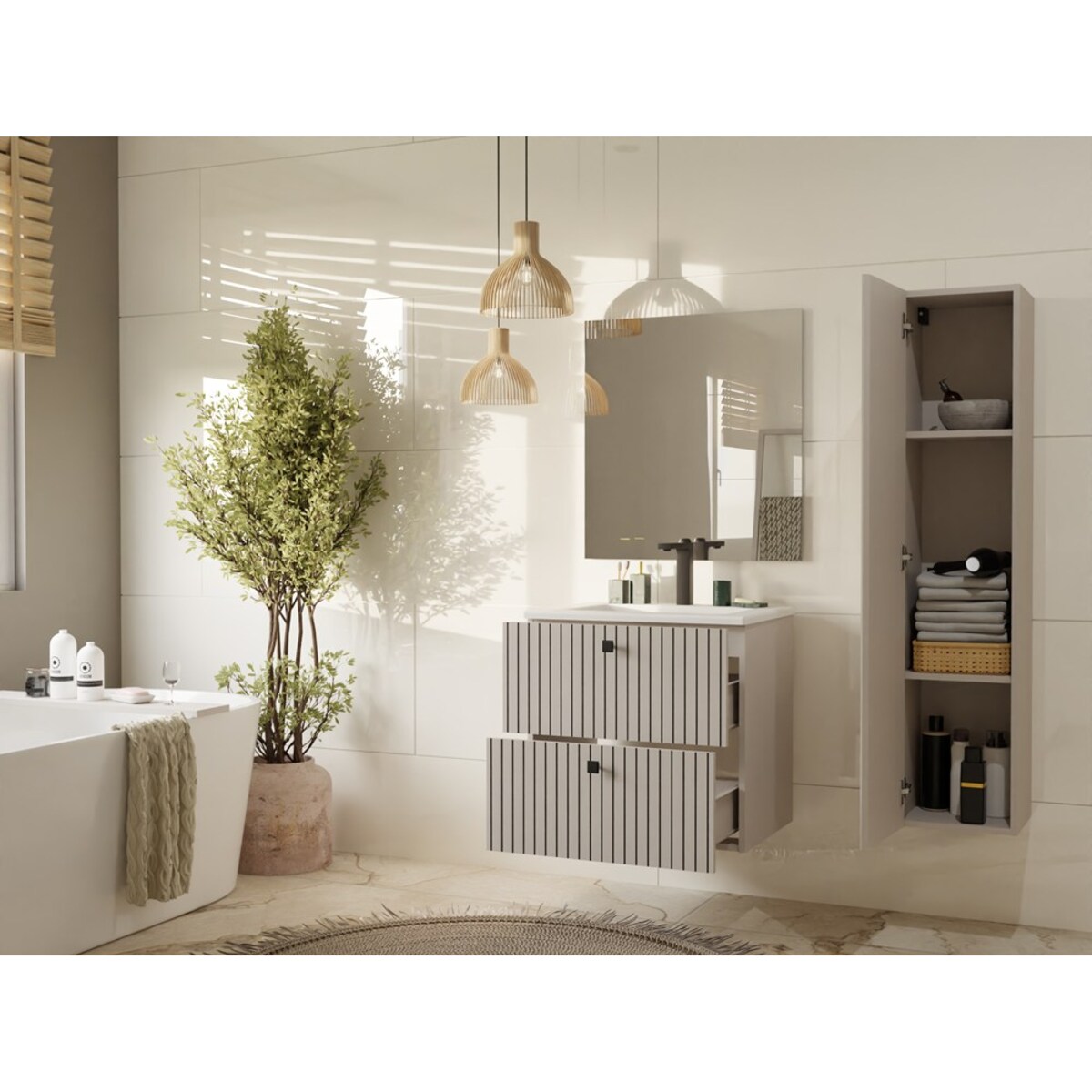 Szafka łazienkowa TIGO 2S/UMYWALKA KASZMIR