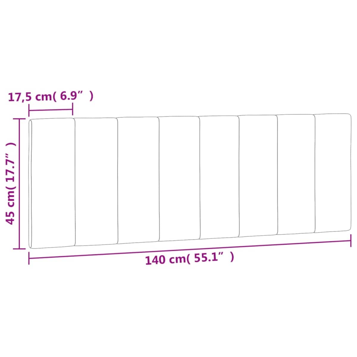 vidaXL Poduszka na wezgłowie, Hanko, ciemnozielona, 140 cm, aksamitna