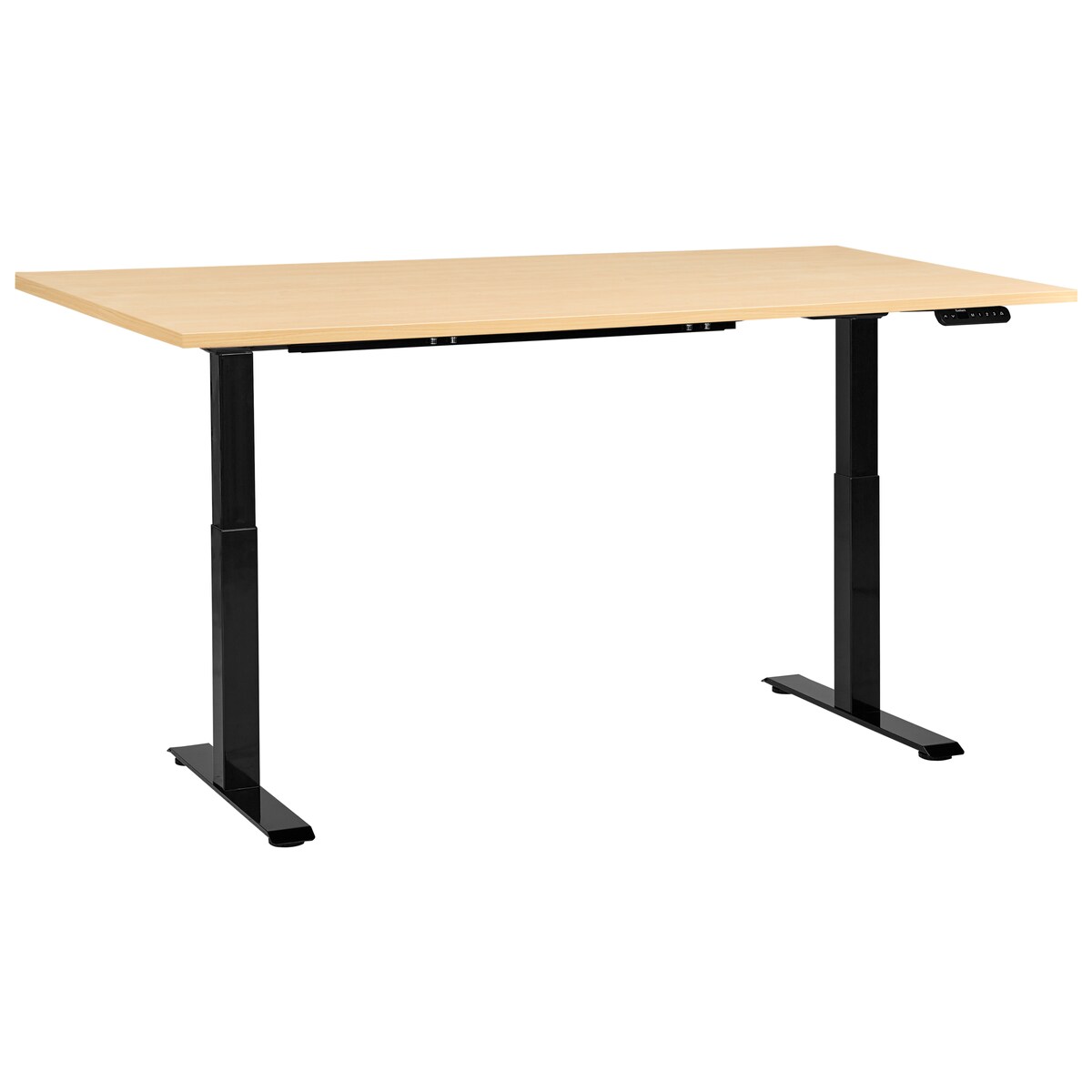 Biurko regulowane elektrycznie DESTINES Czarny/ jasny brąz 160 cm 72 cm