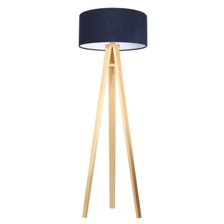 Lampa stojąca HOME 50 granatowa/biała/sosna