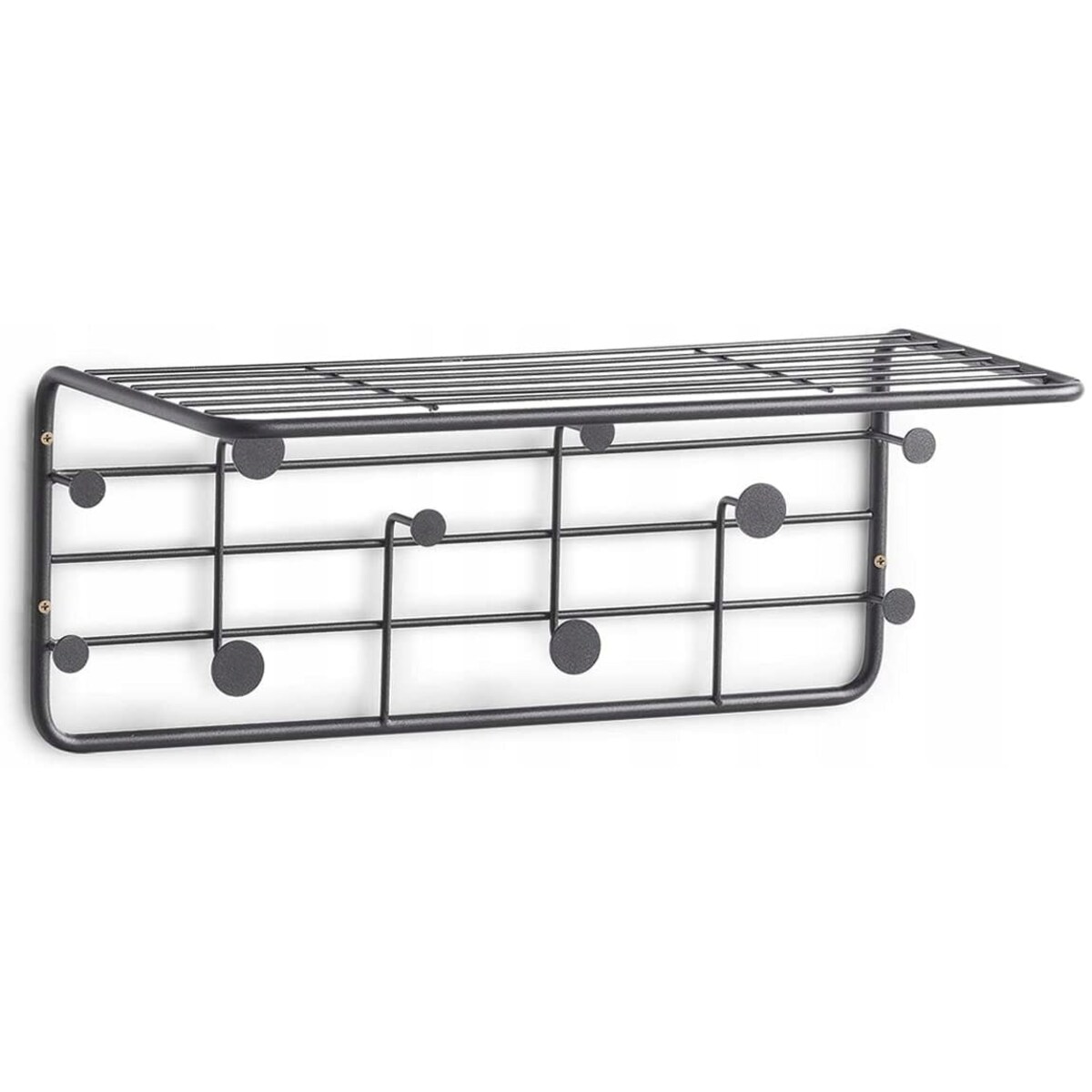 Wieszak Scienny metalowy Wielofunkcyjny Zeller Organizer Garderoby Czarny