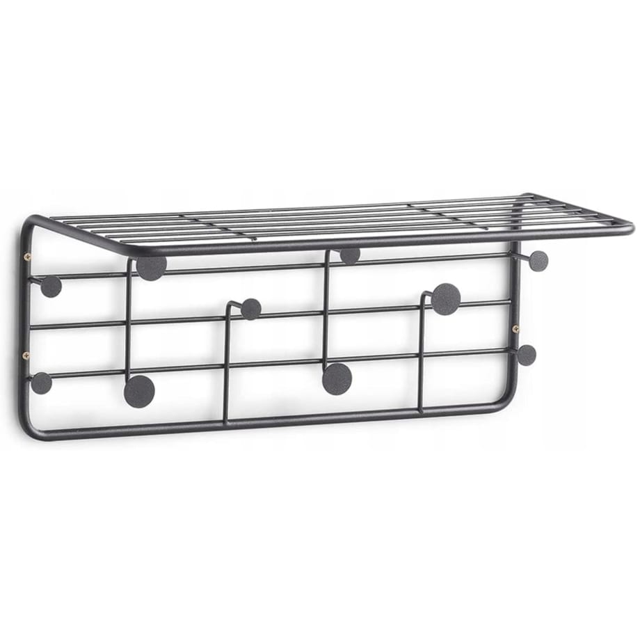 Wieszak Scienny metalowy Wielofunkcyjny Zeller Organizer Garderoby Czarny