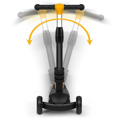 Hulajnoga trójkołowa balansowa dla dzieci 3w1 Ricokids Cubi czarno-żółta