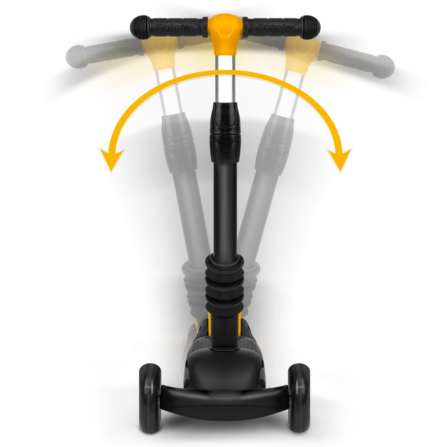 Hulajnoga trójkołowa balansowa dla dzieci 3w1 Ricokids Cubi czarno-żółta