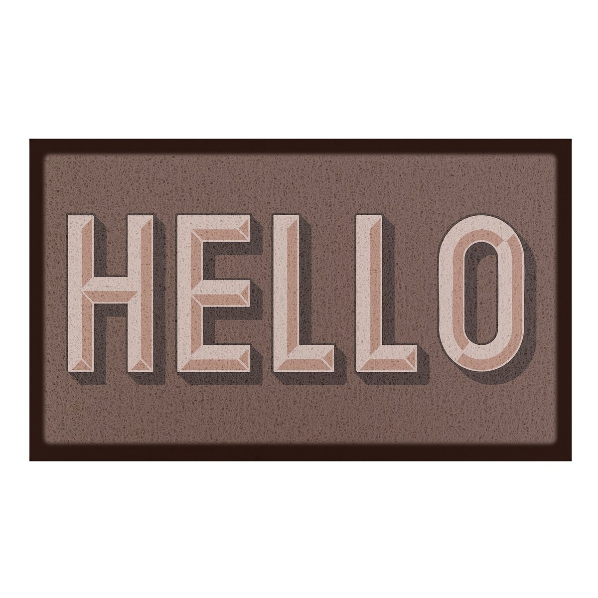 Wycieraczka Hello w kolorze czekoladowego brązu (70 x 40 cm)