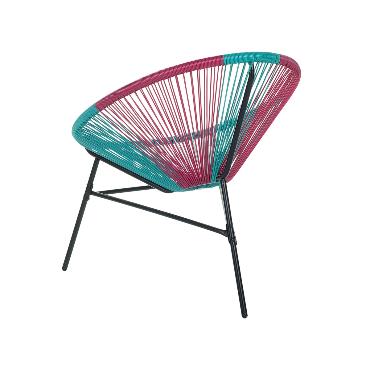 Krzesło z technorattanu różowo-niebieskie ACAPULCO