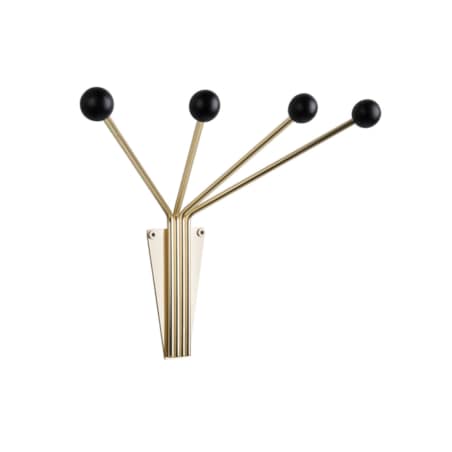 Wieszak na ubrania na ścianę NEPTUNE, złoty, 11,5 x 21 x 30 cm