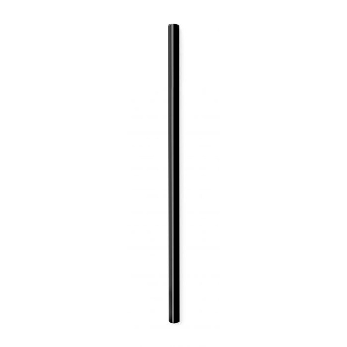 Słomki szklane czarne 20cm zestaw 6 sztuk ze szczoteczką 26599