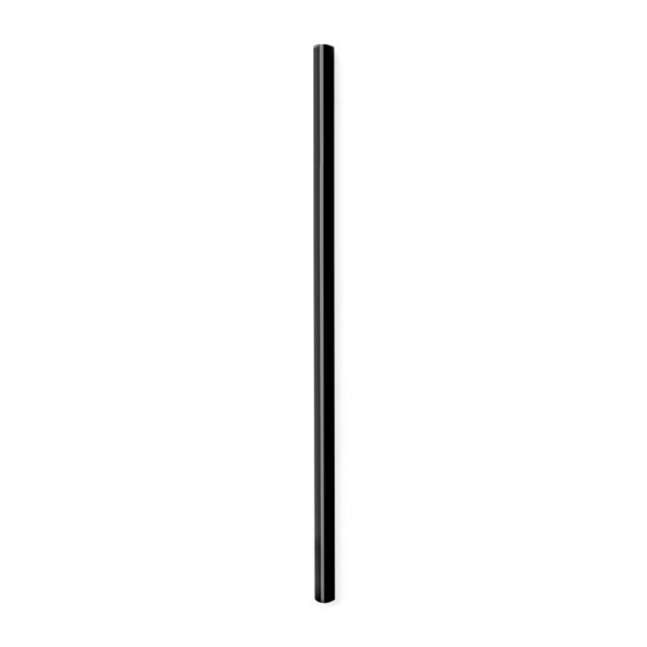 Słomki szklane czarne 20cm zestaw 6 sztuk ze szczoteczką 26599
