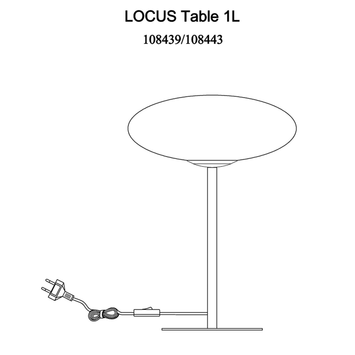 Lampka stołowa Locus 108439 Markslojd szklana owalna na biurko biała