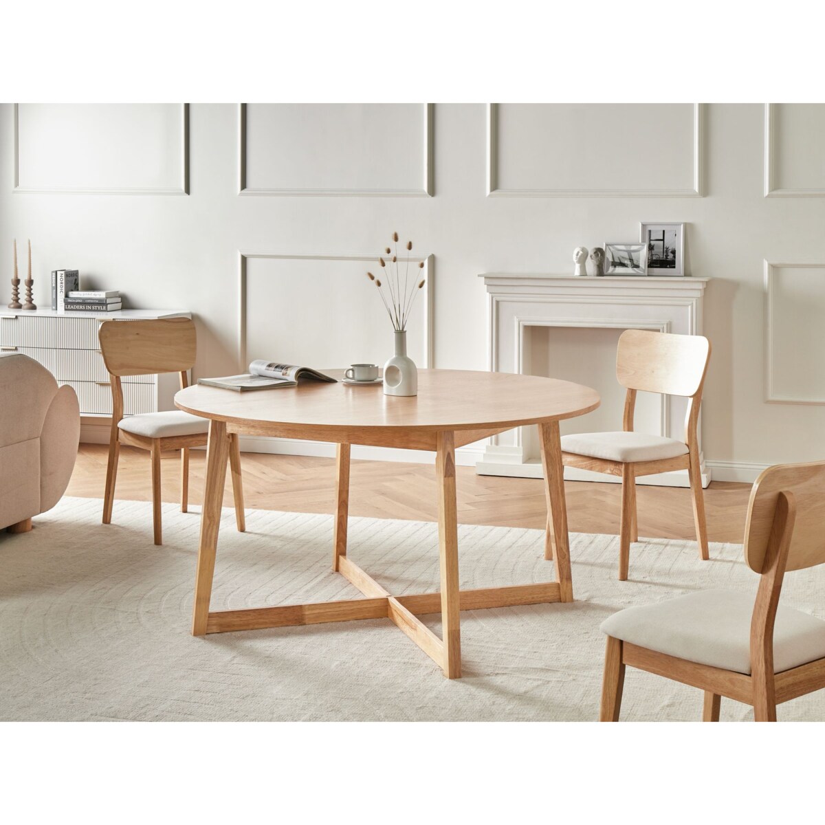 Stół do jadalni WAIPORI Dąb jasny 140 cm 140 cm